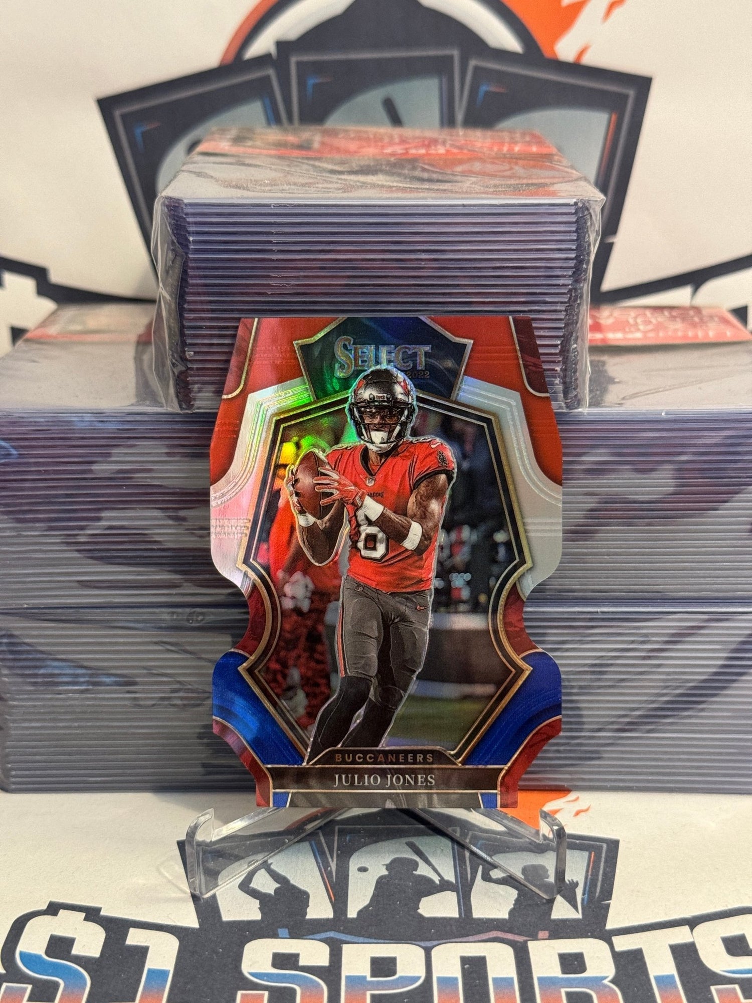 2022 Panini Select (Red White Blue Die Cut Prizm) Julio Jones #194