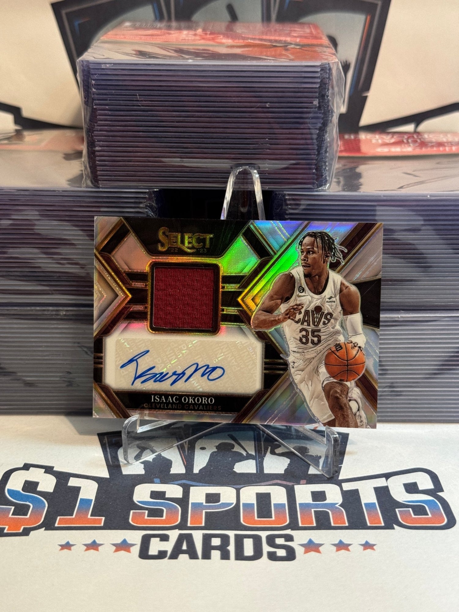 2022 Panini Select (Rookie Patch Auto Relic 197/199) Isaac Okoro #AM - ISO