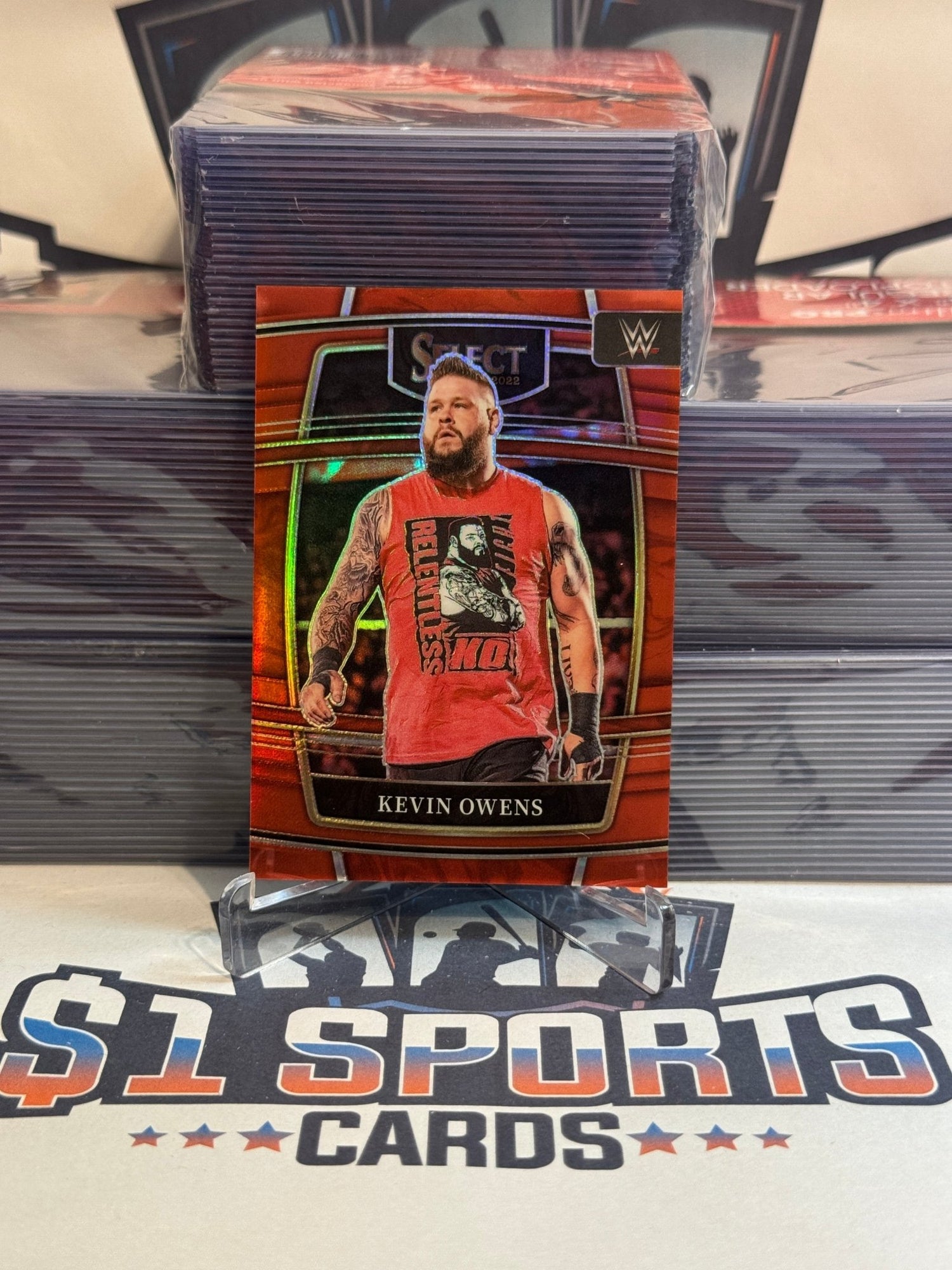 2022 Panini Select WWE (Red Prizm 28/249) Kevin Owens #32