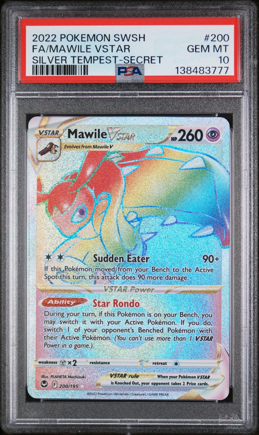 2022 Pokemon: Silver Tempest - Mawile VStar (Full Art, Secret Rare) 200 - PSA 10
