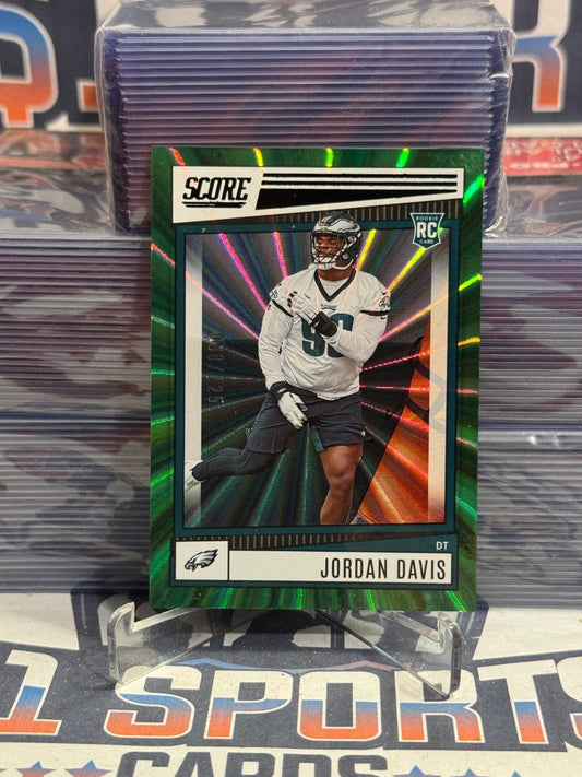 2022 Score (Green Laser 8/125) Jordan Davis Rookie #357