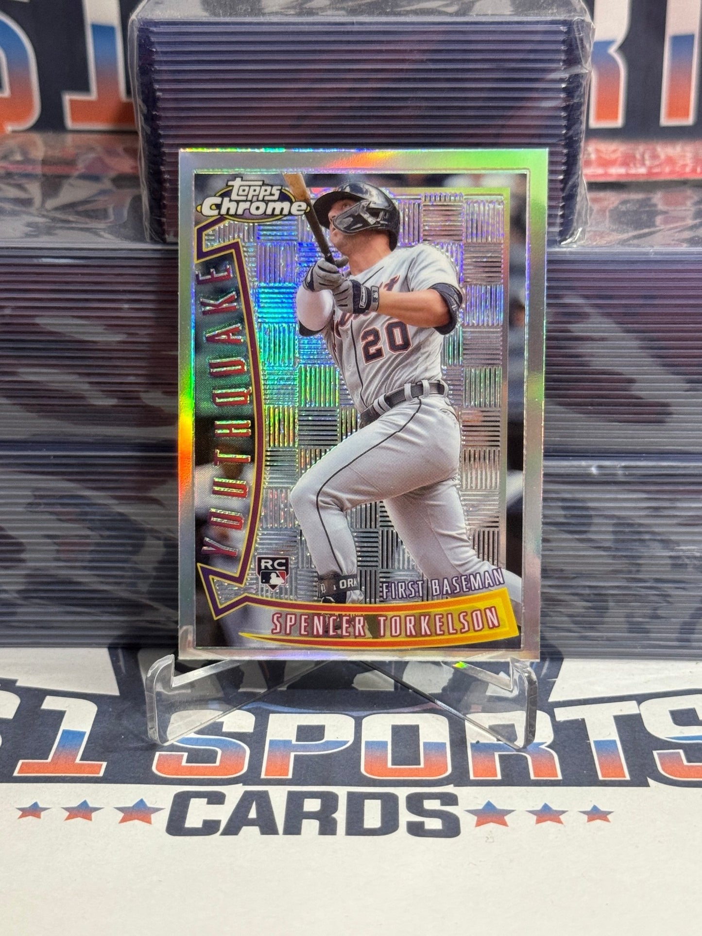 2022 Topps Chrome (Refractor, Youthquake) Spencer Torkelson Rookie YQ - 3