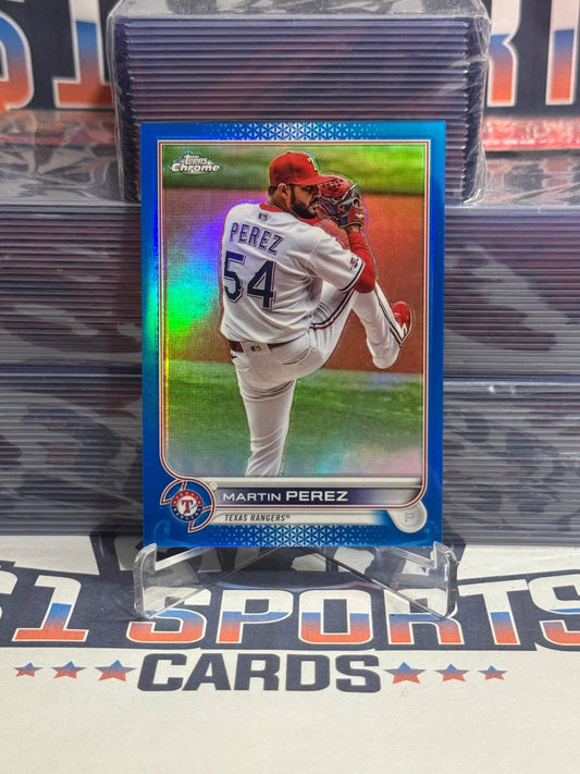 2022 Topps Chrome Update (Blue Refractor 44/199) Martin Perez USC103