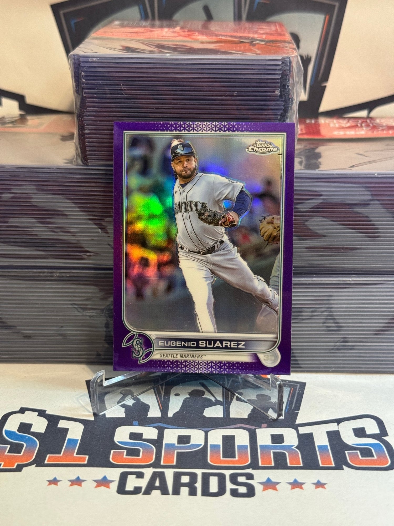 2022 Topps Chrome Update (Purple Refractor) Eugenio Suarez #USC59