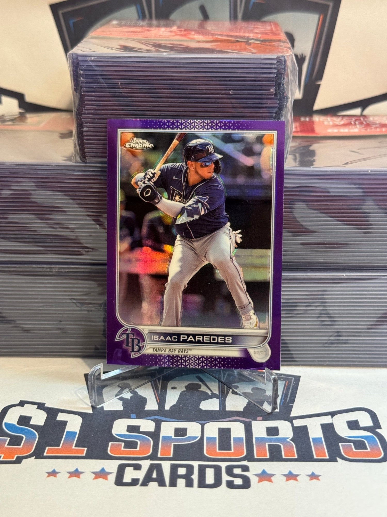 2022 Topps Chrome Update (Purple Refractor) Isaac Paredes #USC193