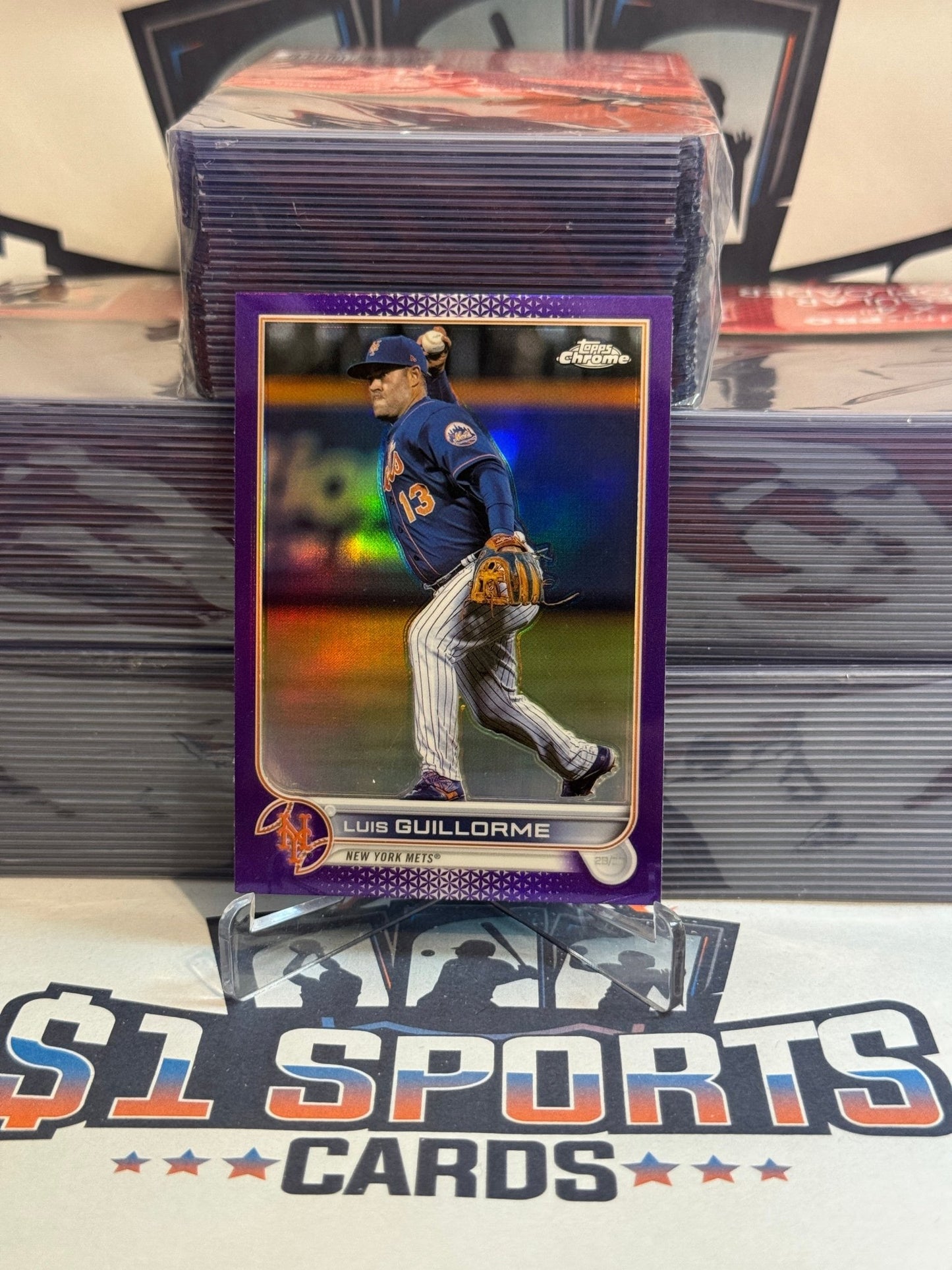 2022 Topps Chrome Update (Purple Refractor) Luis Guillorme #USC108