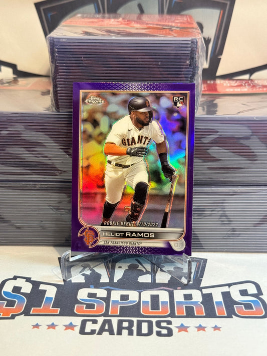 2022 Topps Chrome Update (Purple Refractor, MLB Debut) Heliot Ramos Rookie #USC2