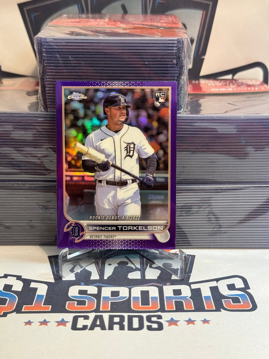 2022 Topps Chrome Update (Purple Refractor, MLB Debut) Spencer Torkelson Rookie #USC157