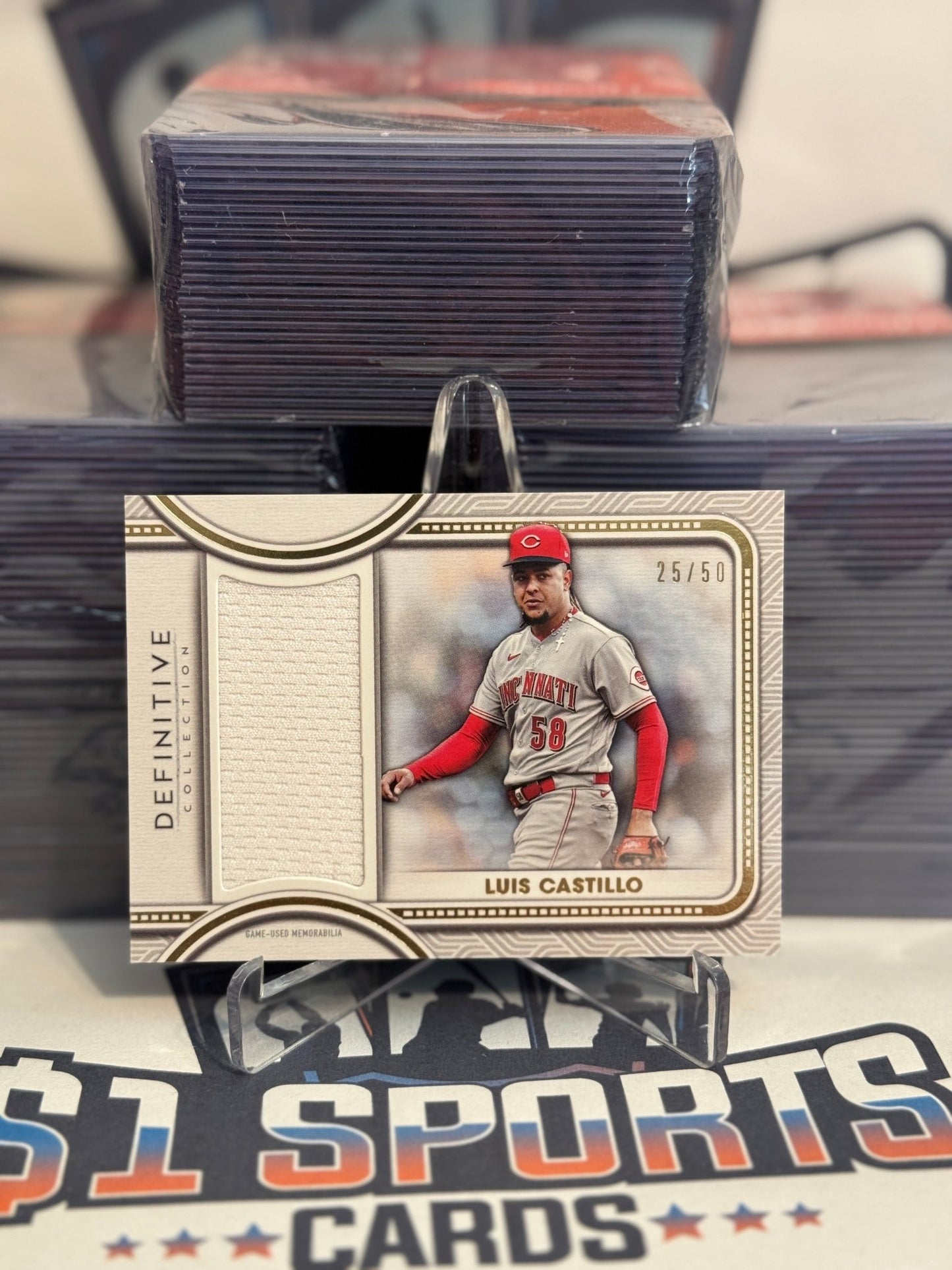 2022 Topps Definitive Collection (Game - Used Relic 25/50) Luis Castillo #DJR - LCA