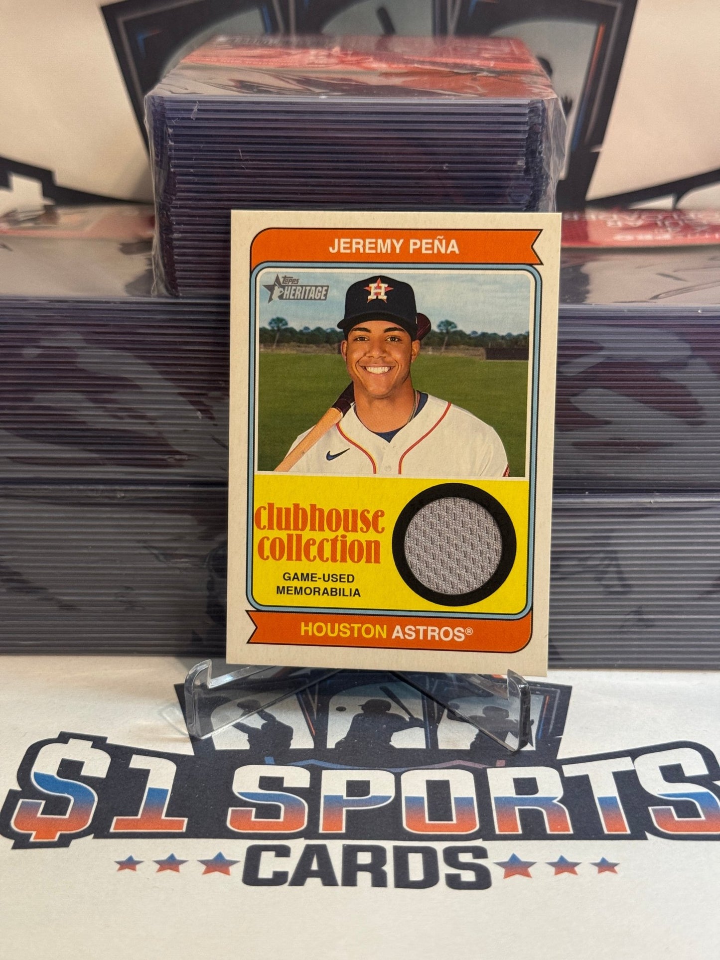 2022 Topps Heritage (Clubhouse Collection Relic) Jeremy Pena #CCR - JPA