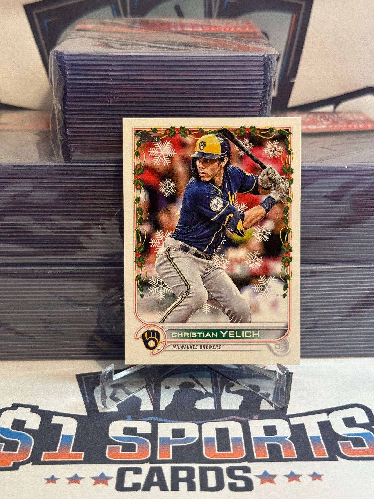 2022 Topps Holiday Christian Yelich #HW185