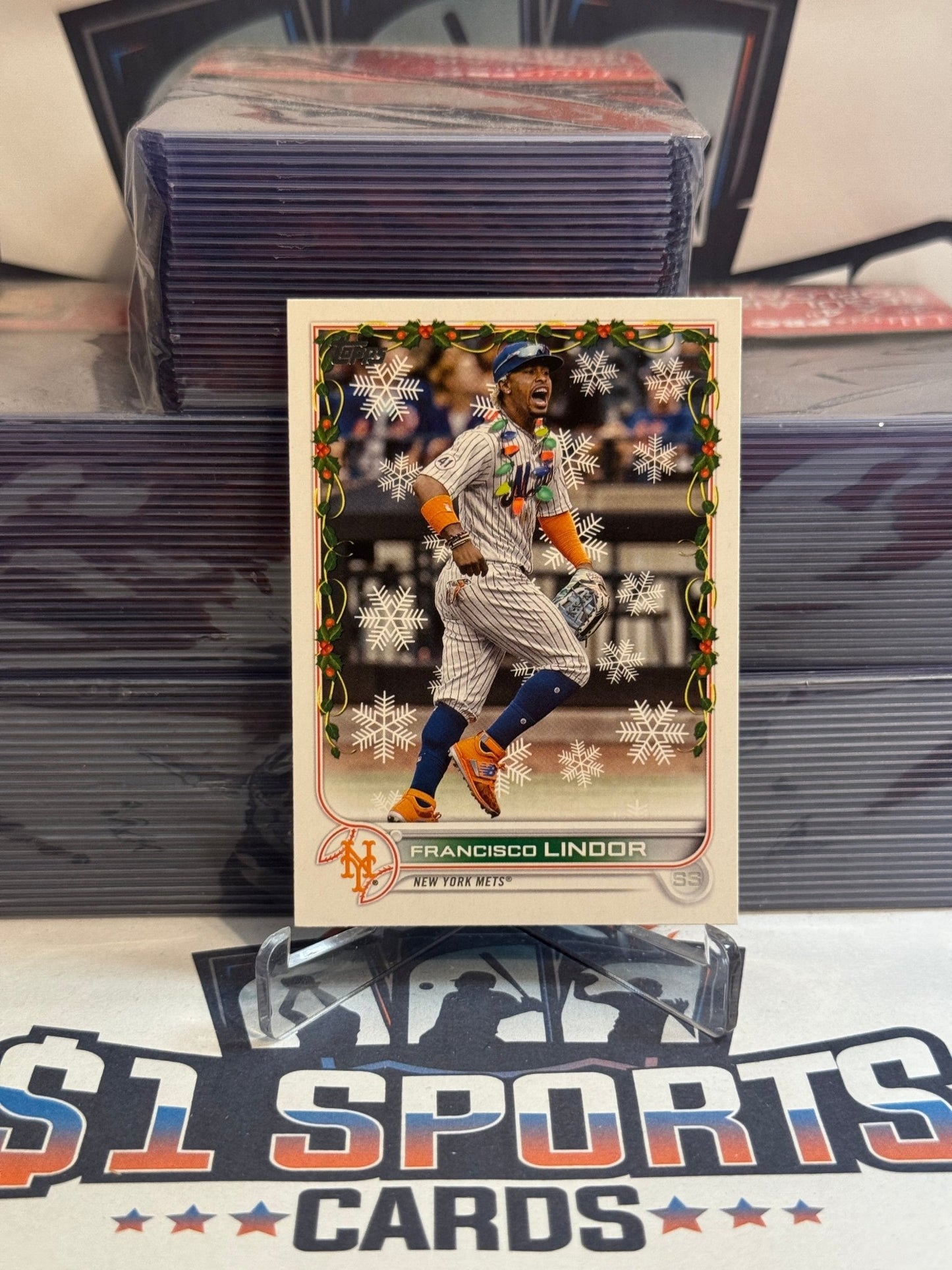 2022 Topps Holiday Francisco Lindor #HW90