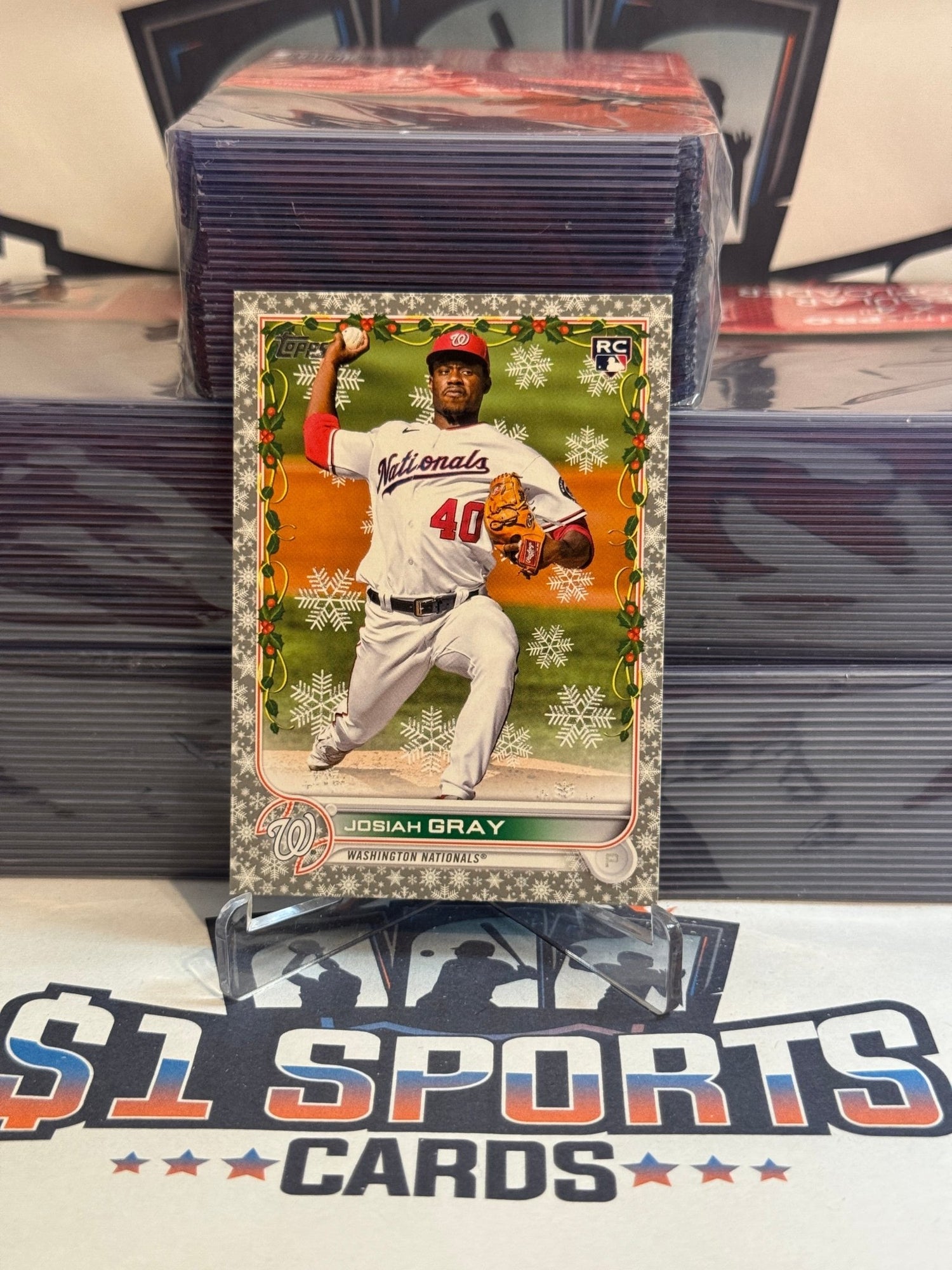 2022 Topps Holiday (Metallic) Josiah Gray Rookie #HW46