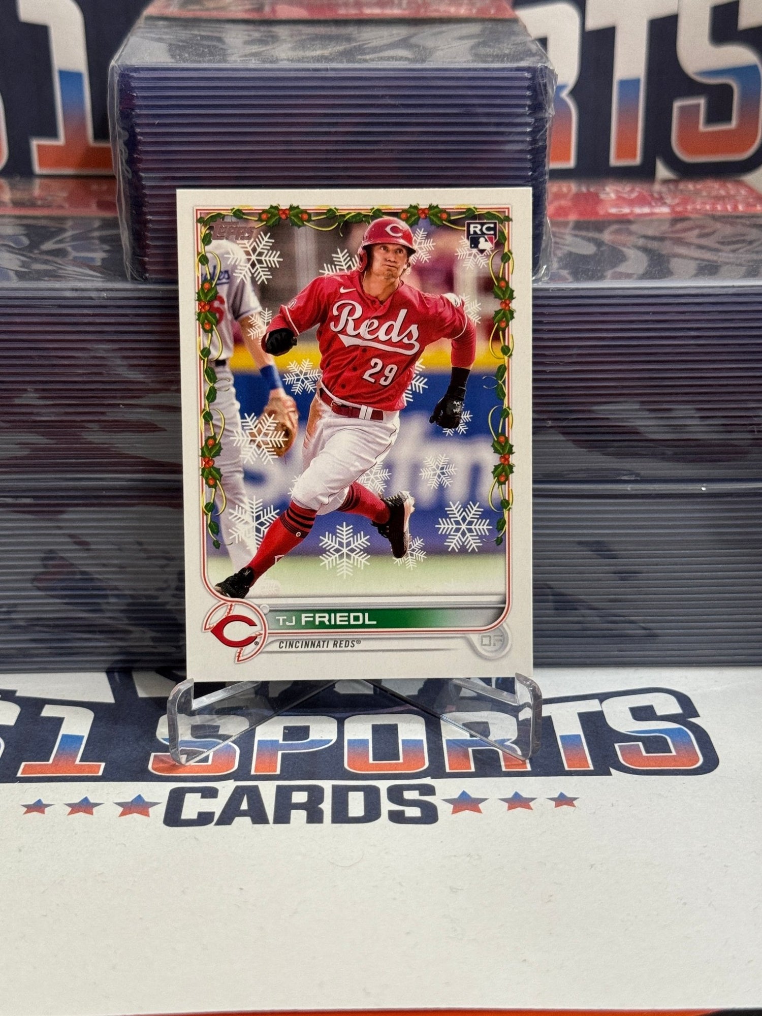 2022 Topps Holiday TJ Friedl Rookie #HW109