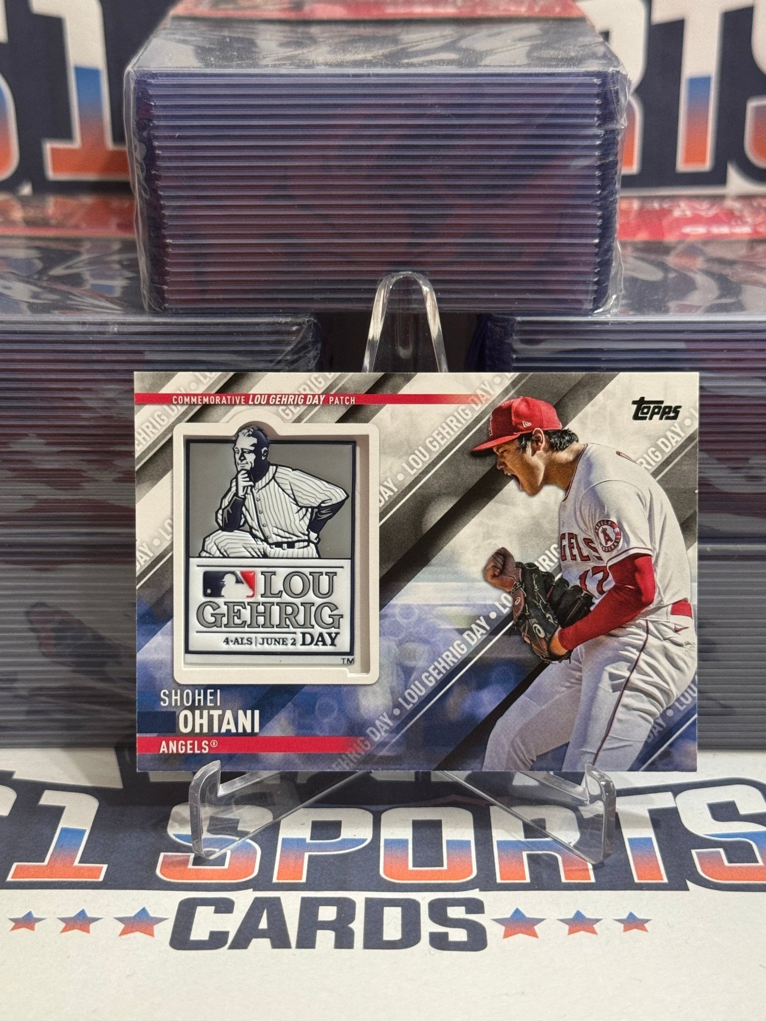 2022 Topps (Lou Gehrig Day Patch Relic) Shohei Ohtani #SEP - SOH