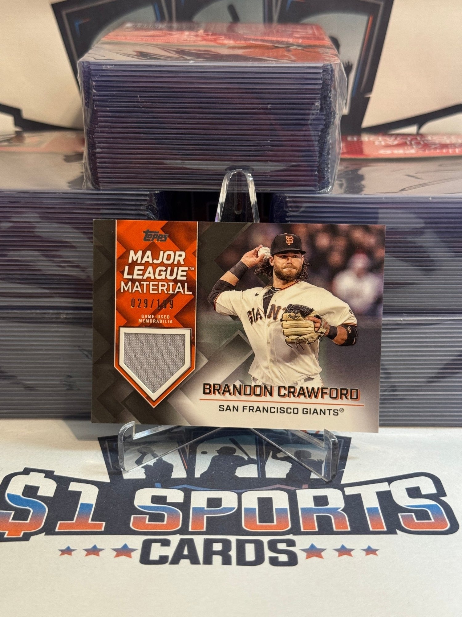 2022 Topps (Major League Materials Relic 29/199) Brandon Crawford #MLM - BC
