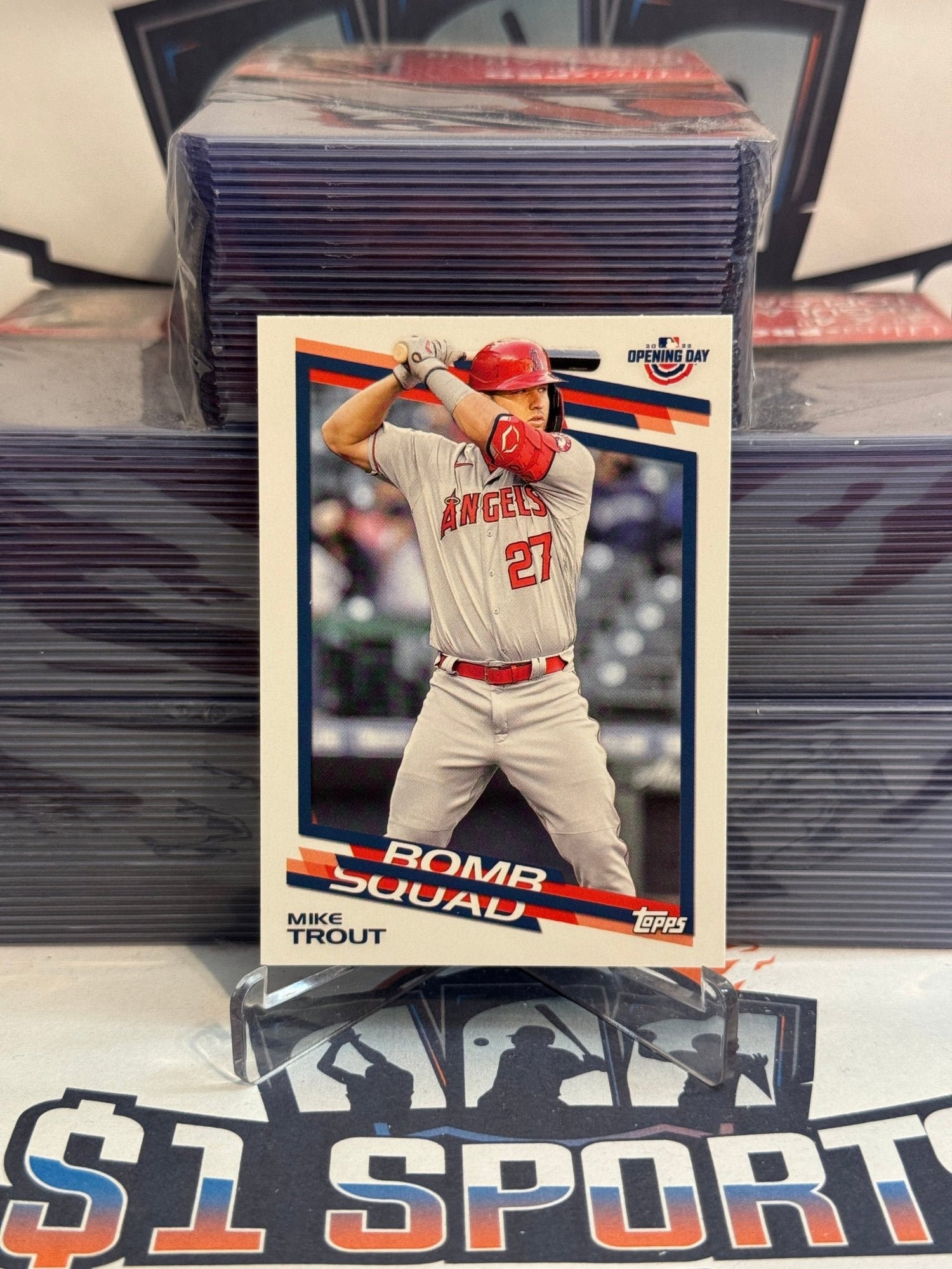 2022 Topps Opening Day (Bomb Squad) Mike Trout #BS - 8