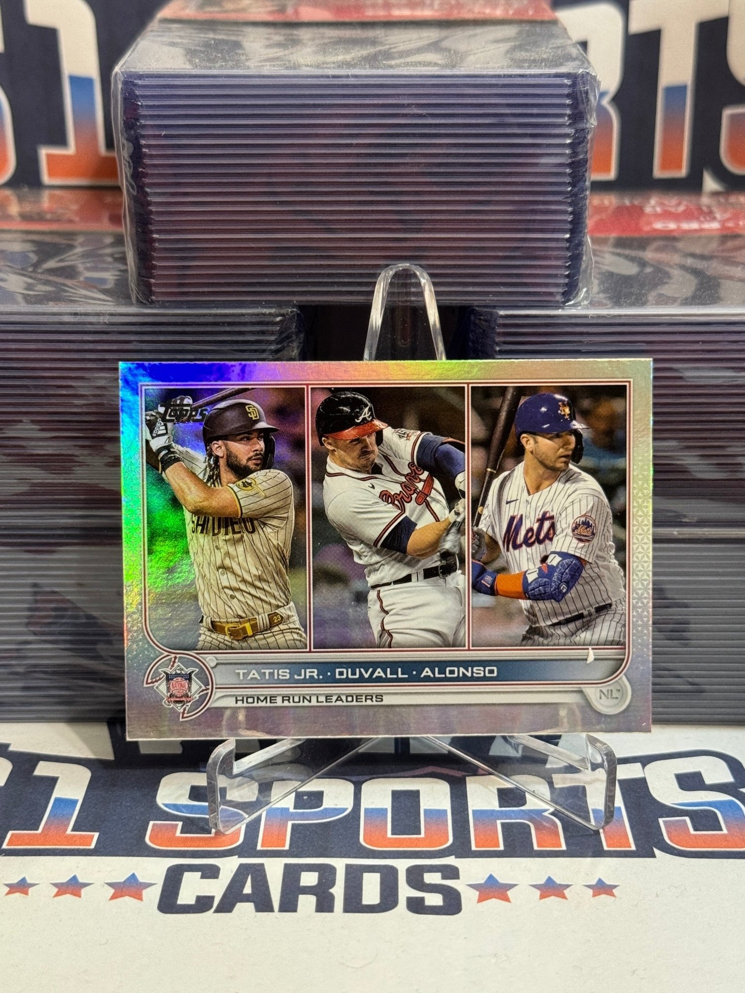 2022 Topps (Rainbow, NL Home Run Leaders) Fernando Tatis Jr., Pete Alonso, Adam Duvall #146