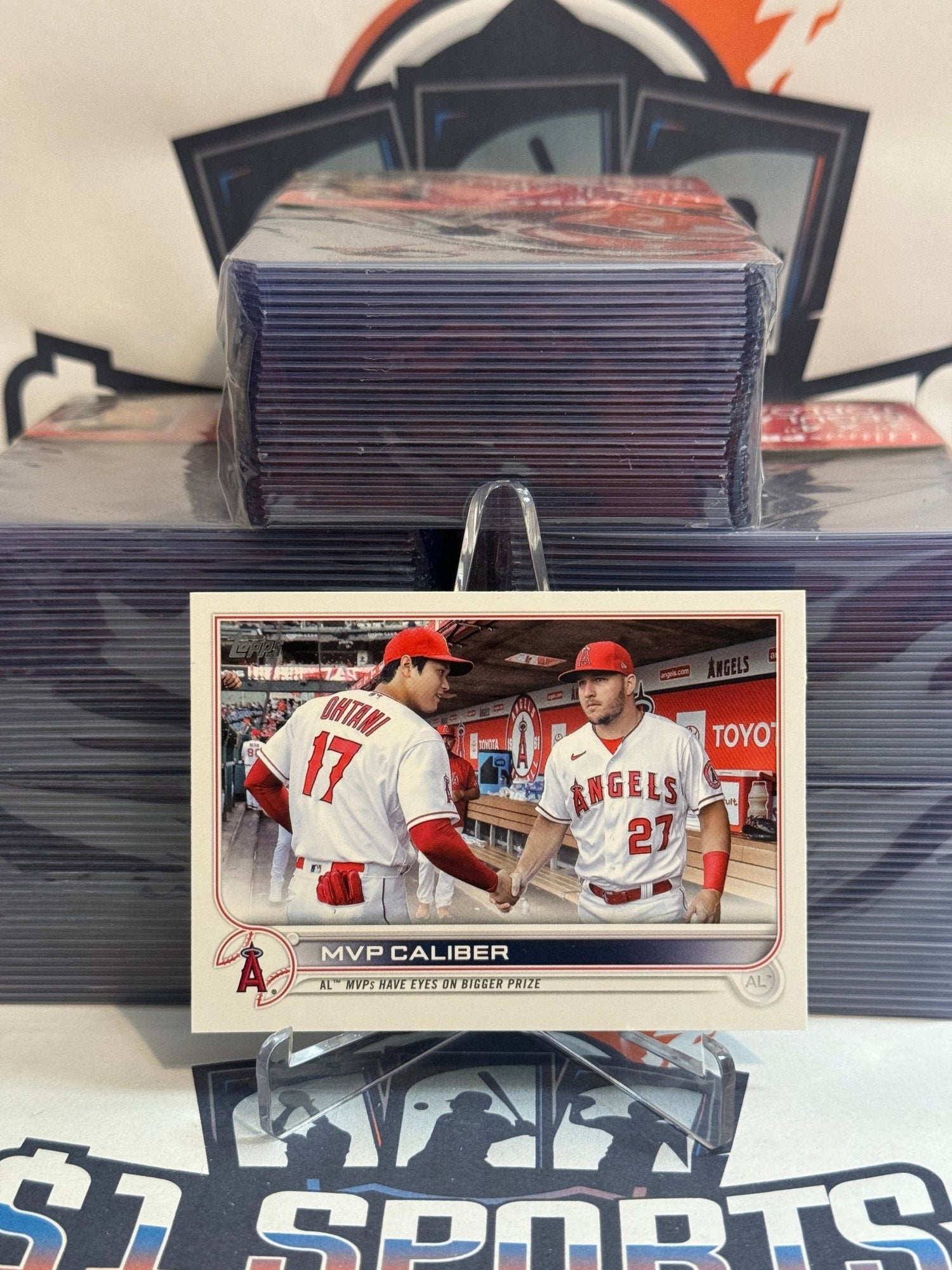 2022 Topps Update (Veteran Combos) Shohei Ohtani & Mike Trout #US115