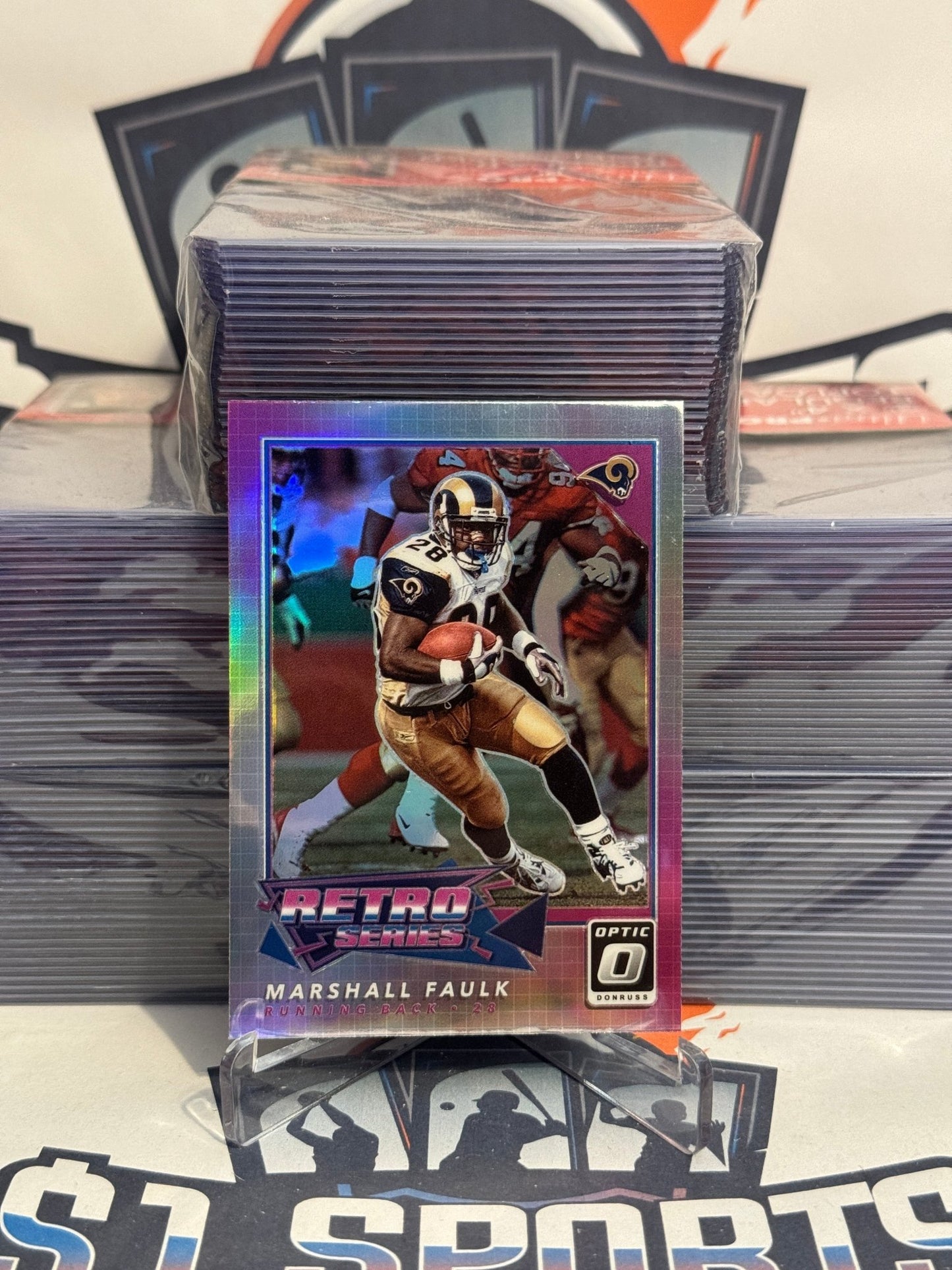 2023 Donruss Optic (Holo Prizm, Retro Series) Marshall Faulk #RS-8