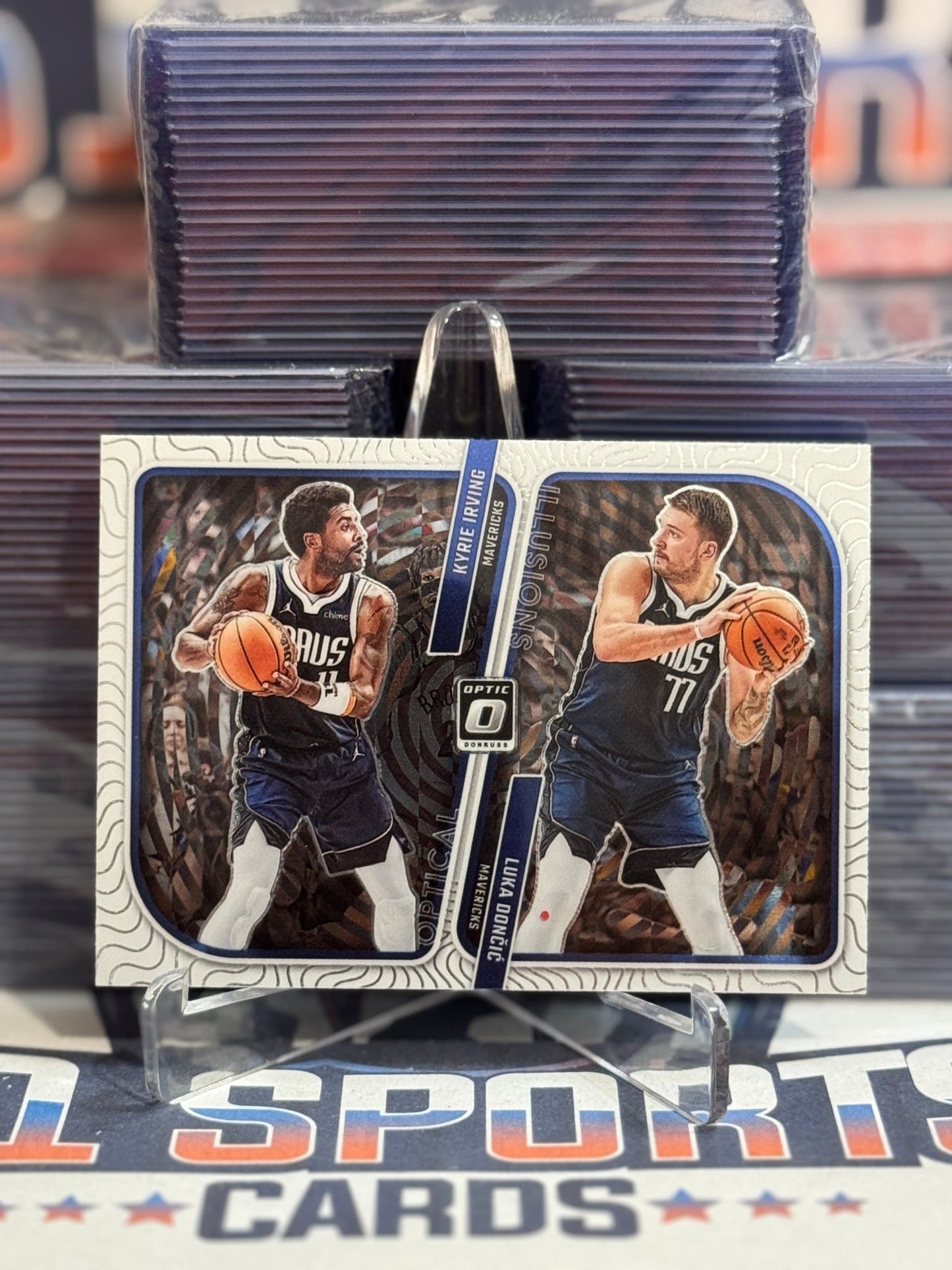 2023 Donruss Optic (Optical Illusions) Kyrie Irving & Luka Doncic 4