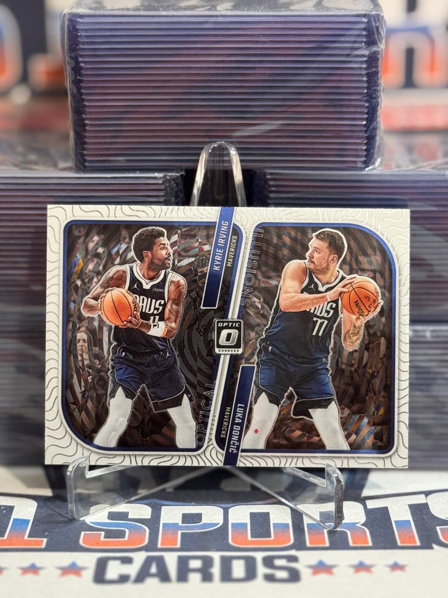 2023 Donruss Optic (Optical Illusions) Kyrie Irving & Luka Doncic 4