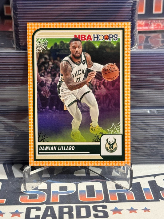 2023 NBA Hoops (Haunted Hoops, Orange) Damian Lillard 60