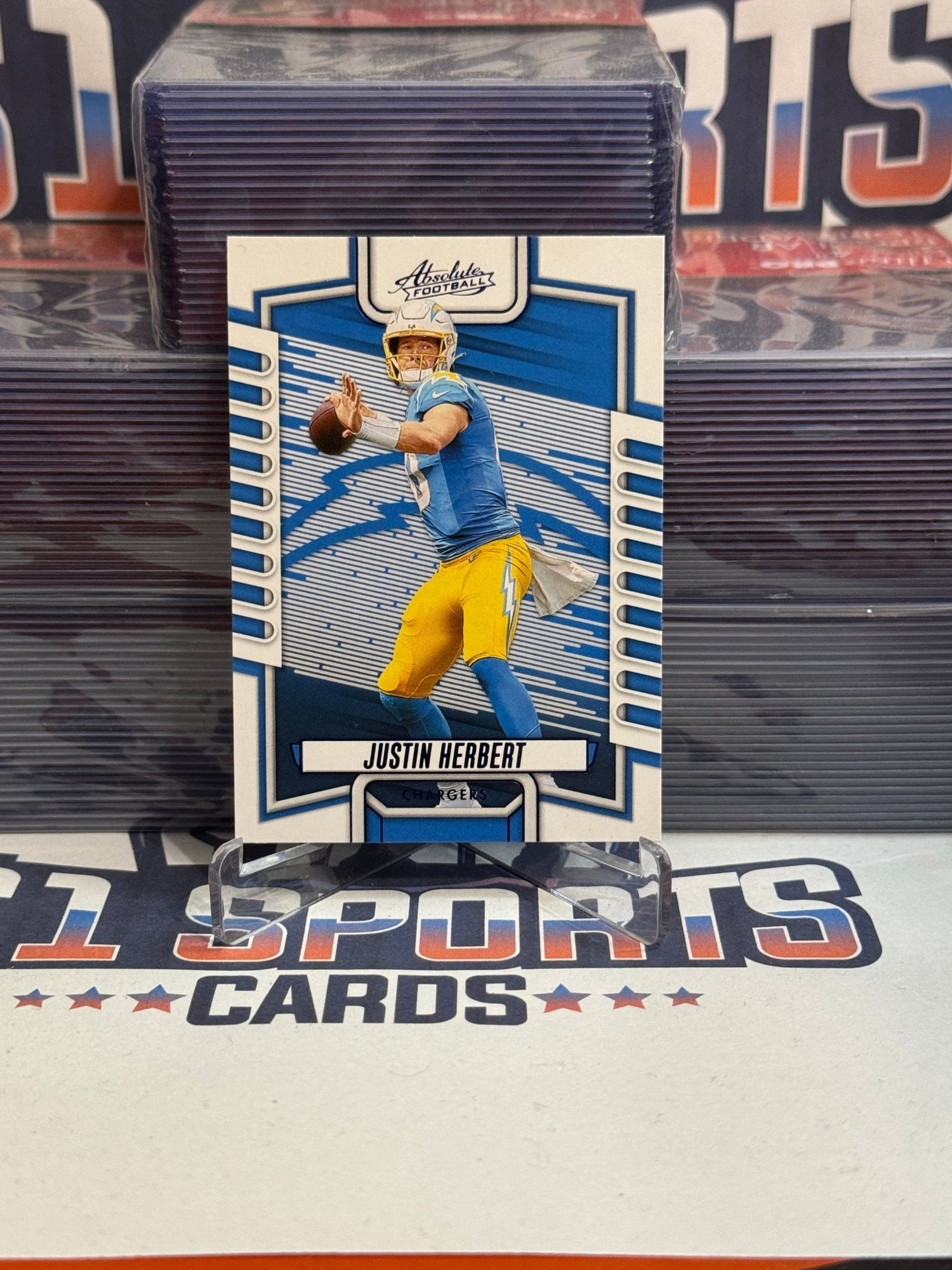 2023 Panini Absolute (Blue) Justin Herbert #1