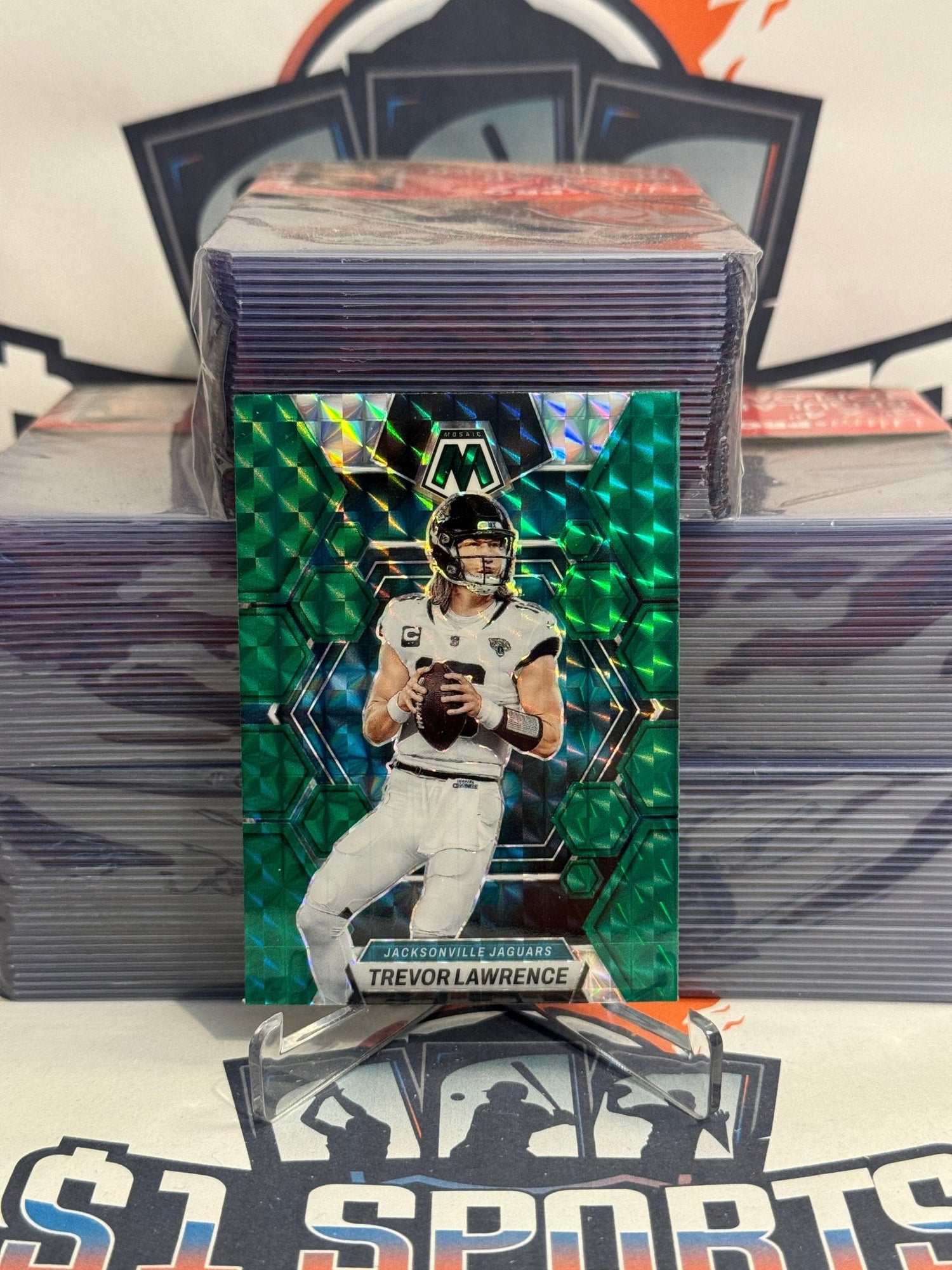 2023 Panini Mosaic (Green Prizm) Trevor Lawrence #102