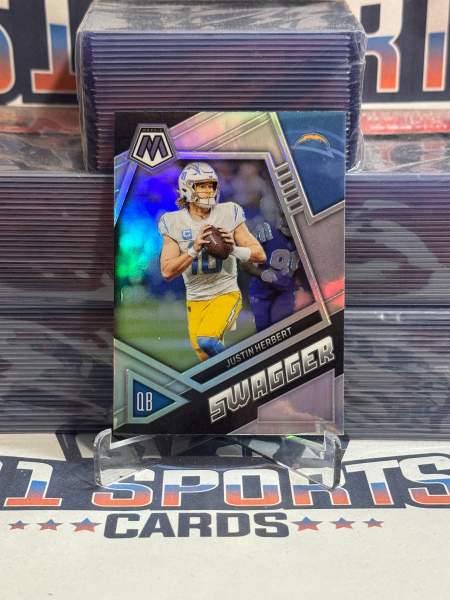 2023 Panini Mosaic (Silver Mosaic, Swagger) Justin Herbert SS - JH