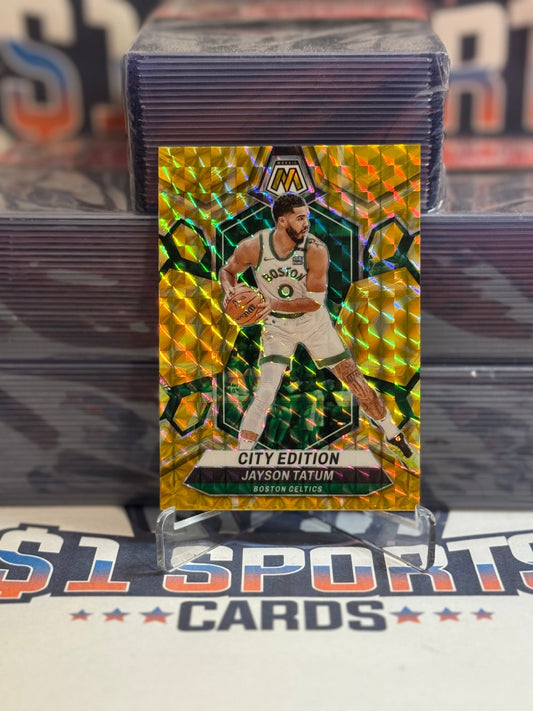 2023 Panini Mosaic (Yellow Reactive Prizm, City Edition) Jayson Tatum 284