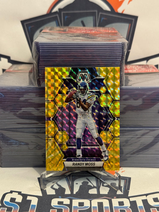 2023 Panini Mosaic (Yellow Reactive Prizm) Randy Moss #155