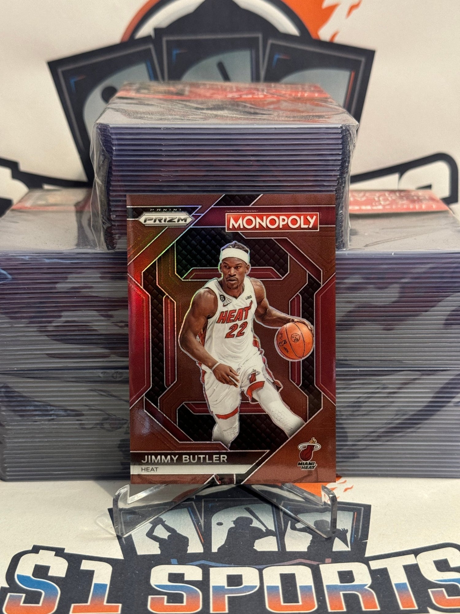 2023 Panini Prizm (Bronze Prizm, Monopoly All-Star 40/249) Jimmy Butler #PS4