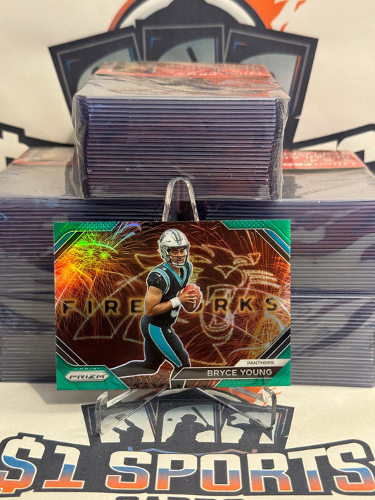 2023 Panini Prizm (Green Prizm, Fireworks) Bryce Young Rookie #F-6