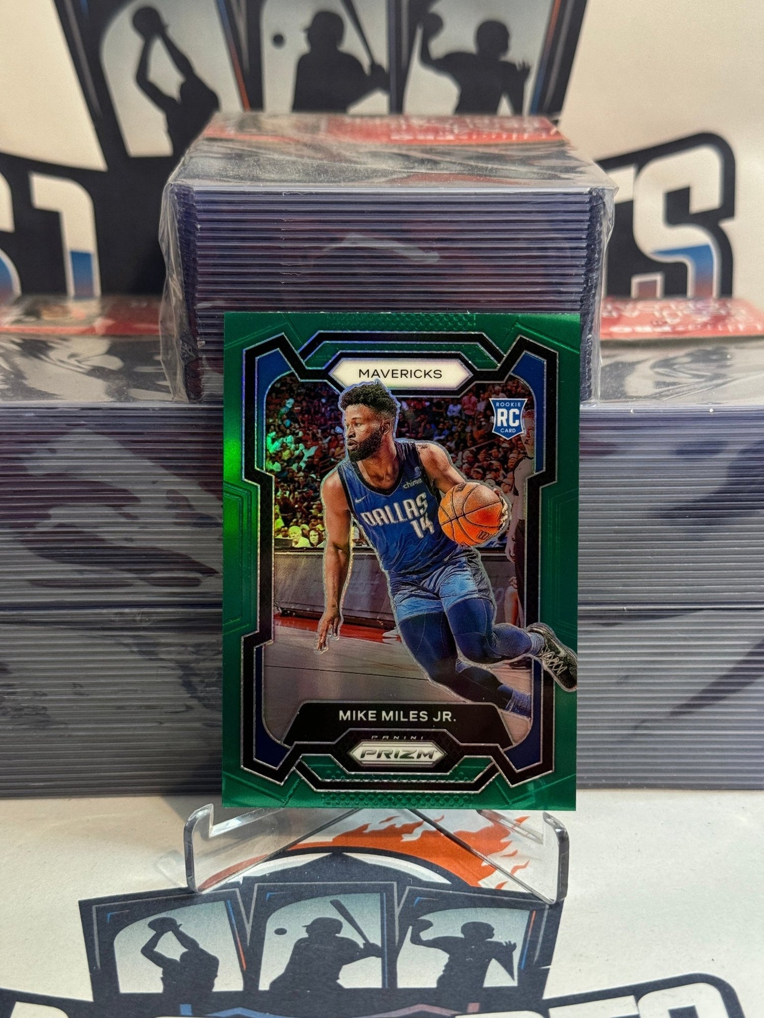 2023 Panini Prizm (Green Prizm) Mikey Miles Jr. Rookie #295