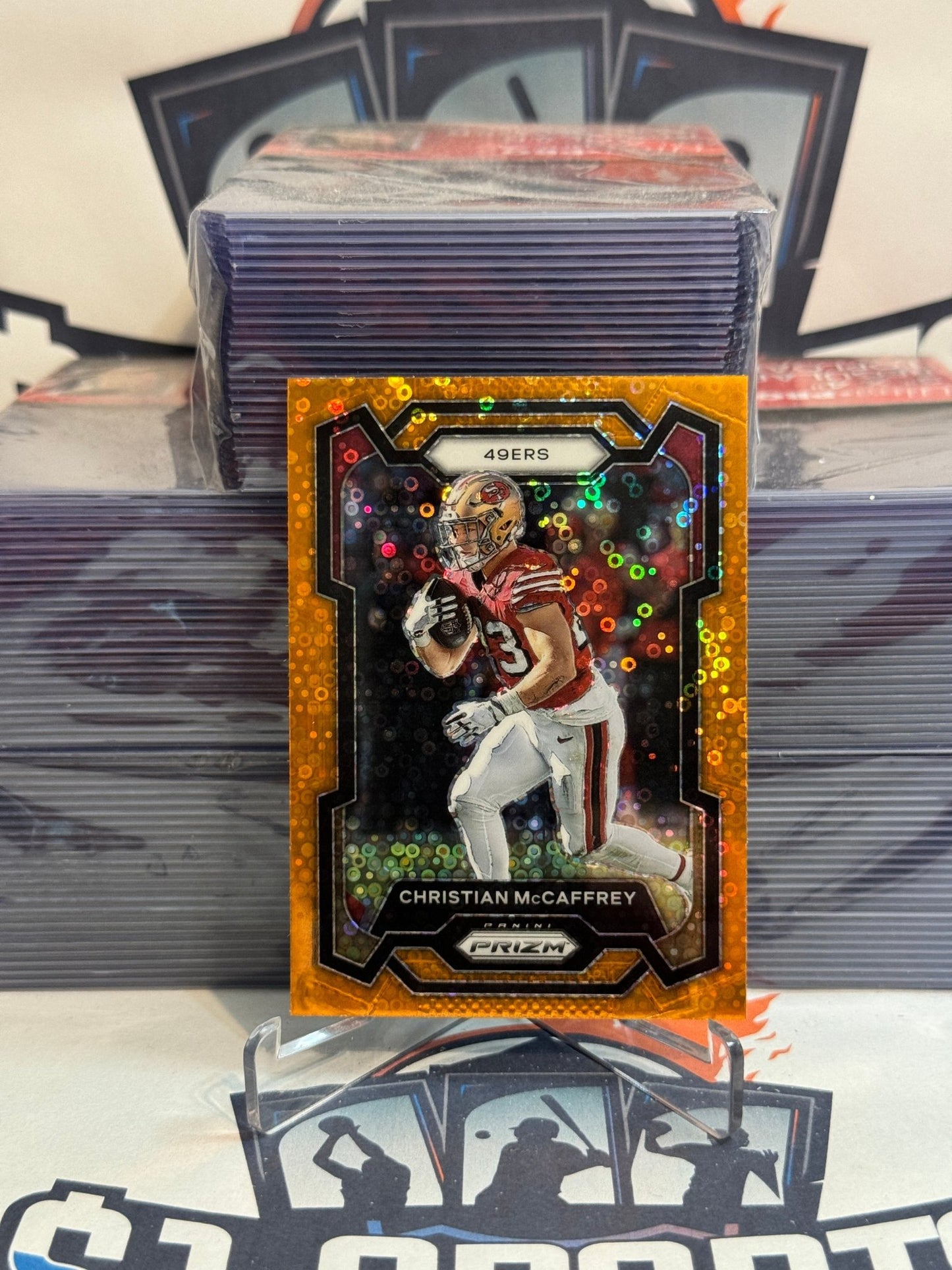 2023 Panini Prizm (Orange Disco Prizm) Christian McCaffrey #267