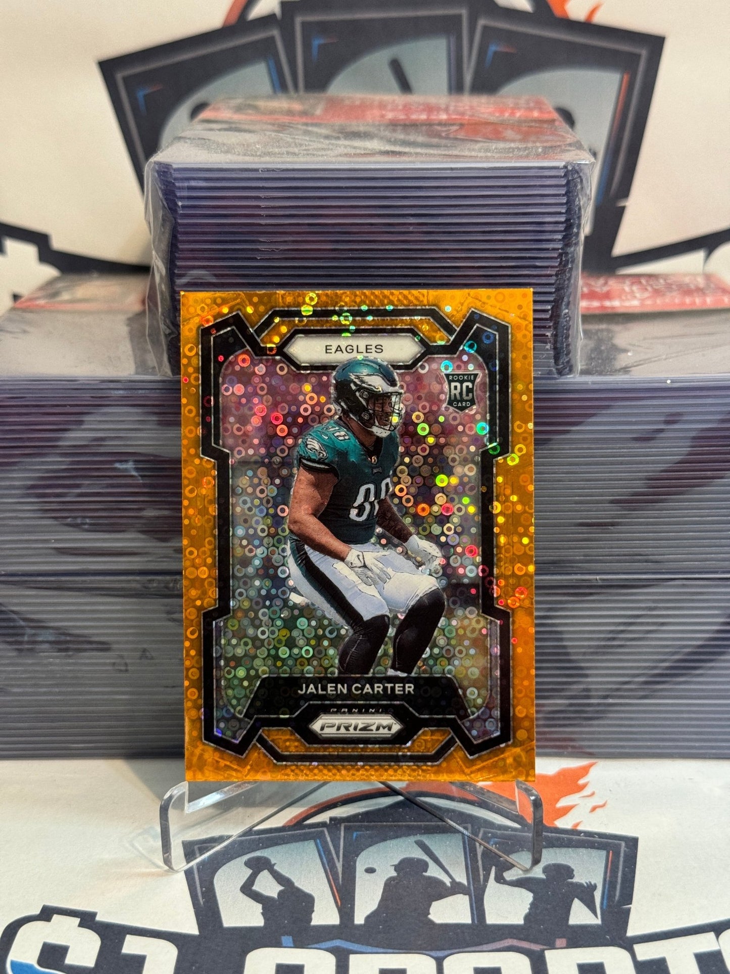 2023 Panini Prizm (Orange Disco Prizm) Jalen Carter Rookie #381