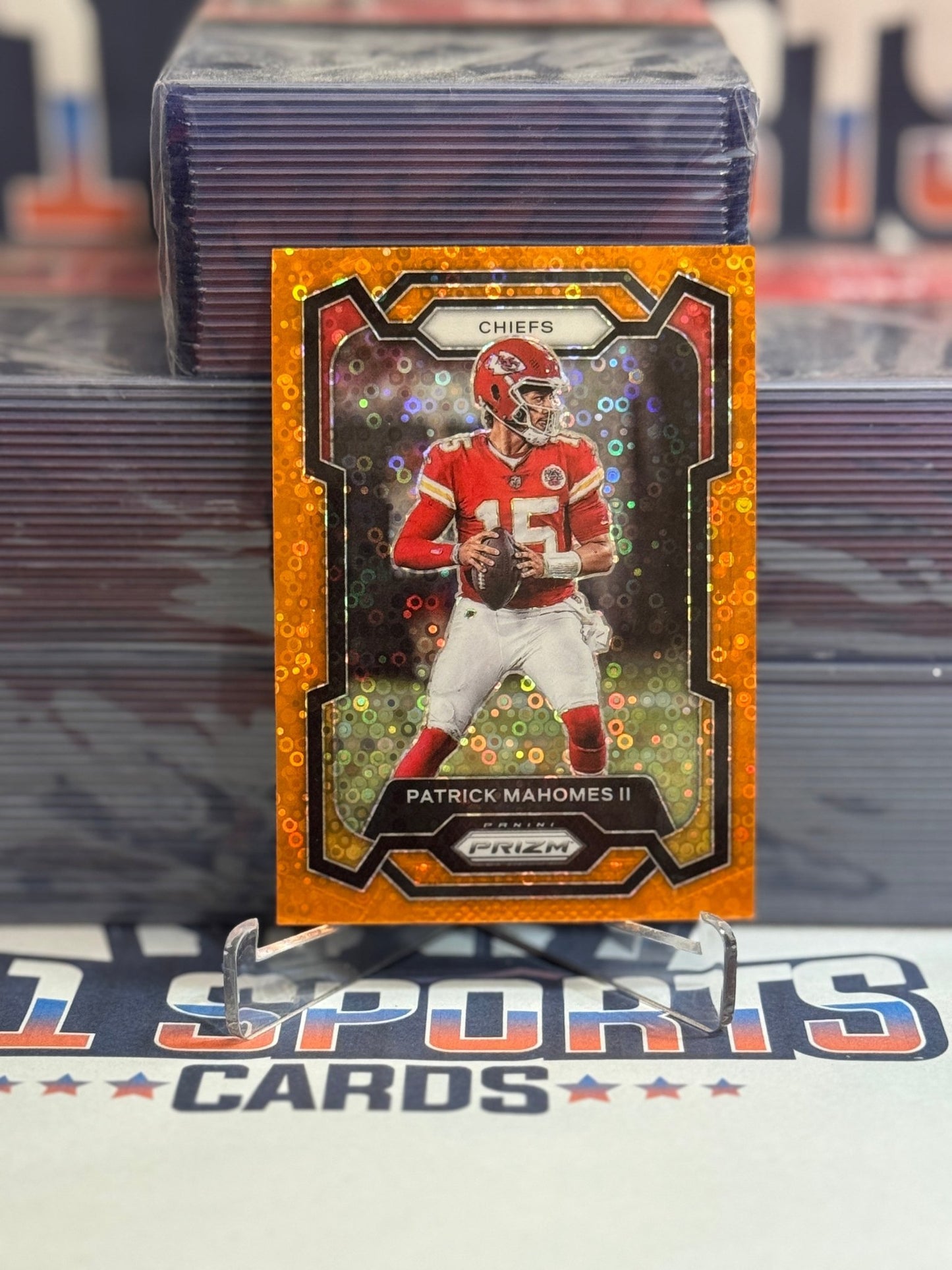 2023 Panini Prizm (Orange Disco Prizm) Patrick Mahomes II # 149