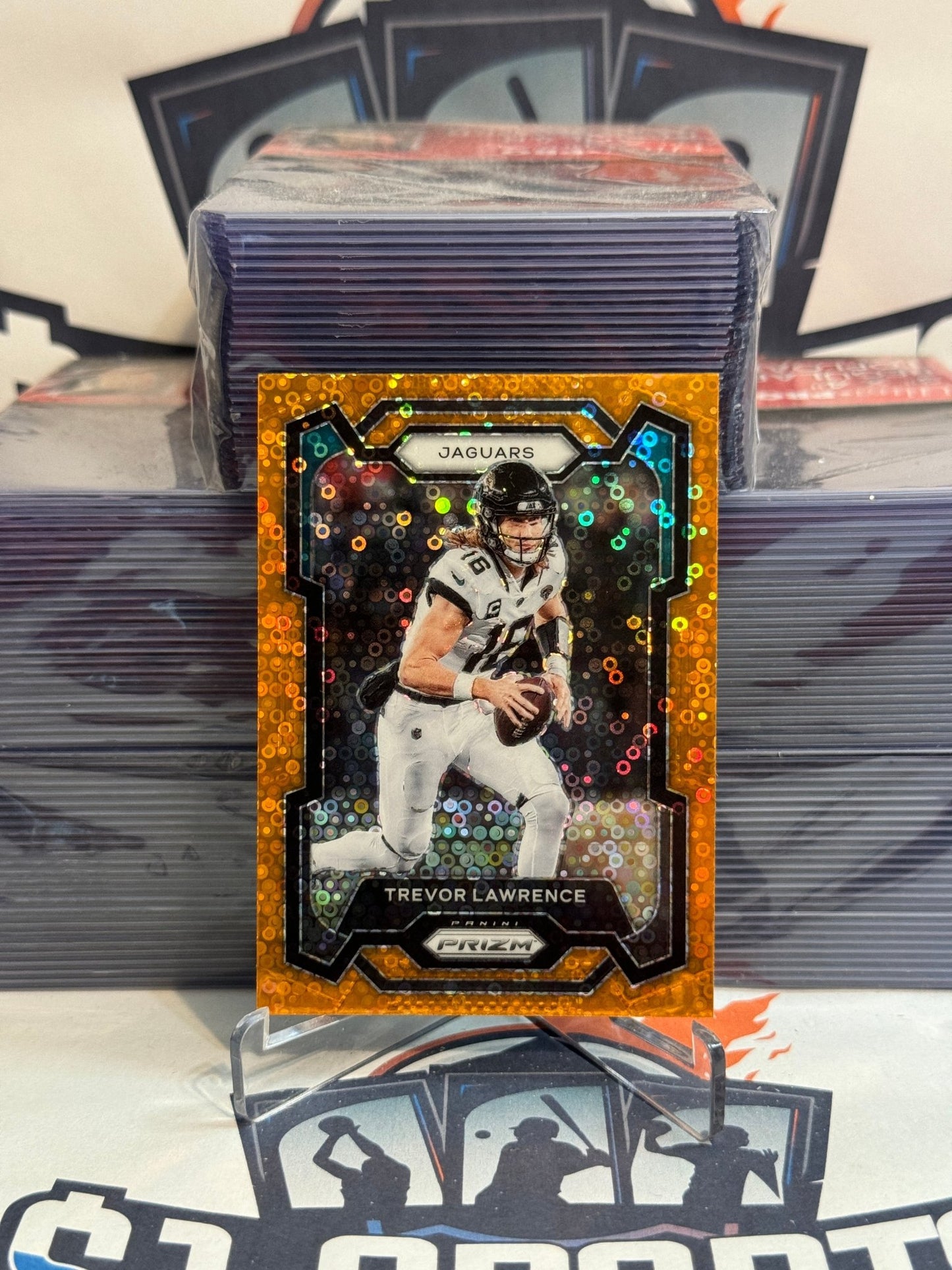 2023 Panini Prizm (Orange Disco Prizm) Trevor Lawrence #139