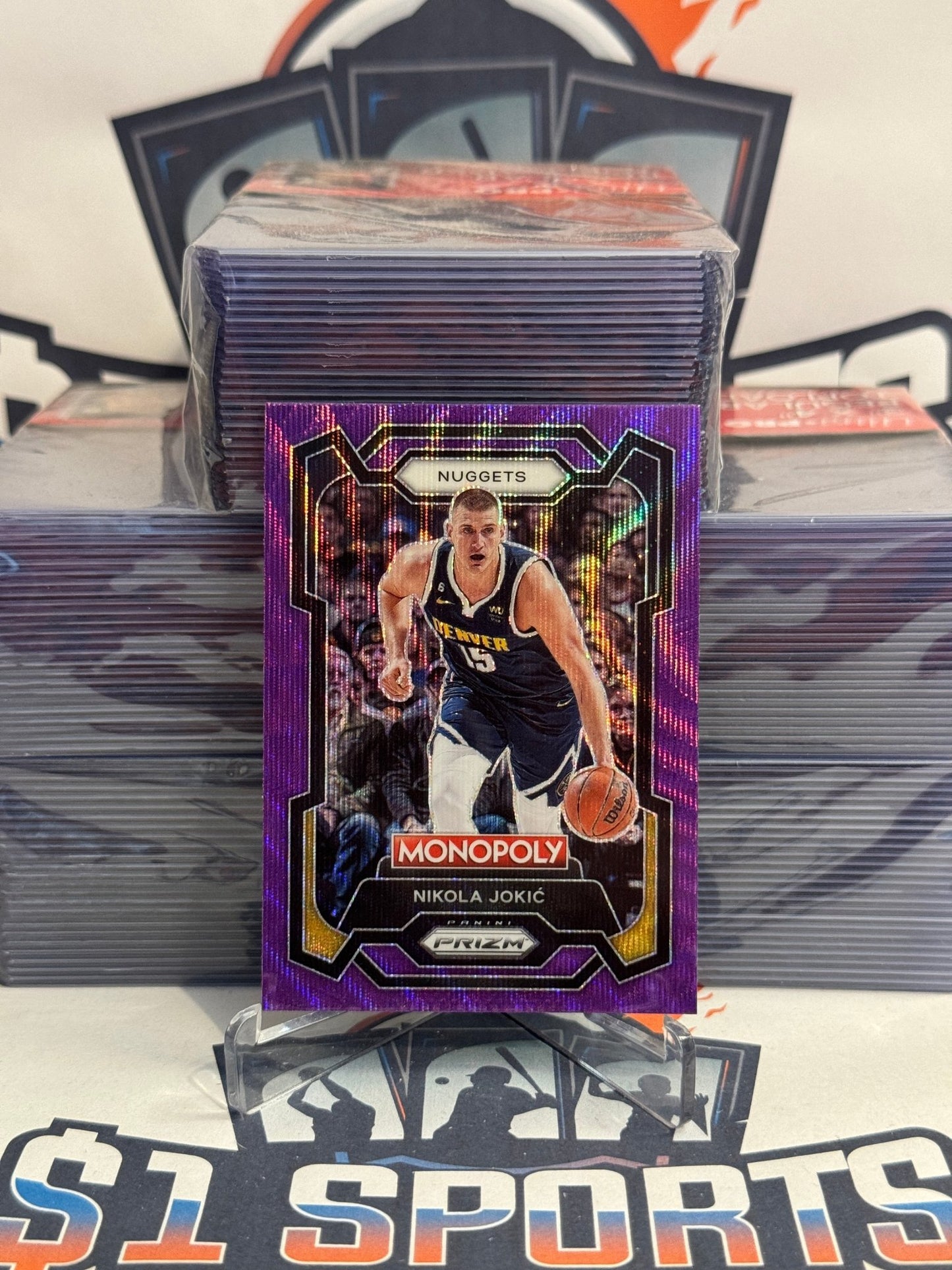 2023 Panini Prizm (Purple Wave Prizm, Monopoly) Nikola Jokic #1