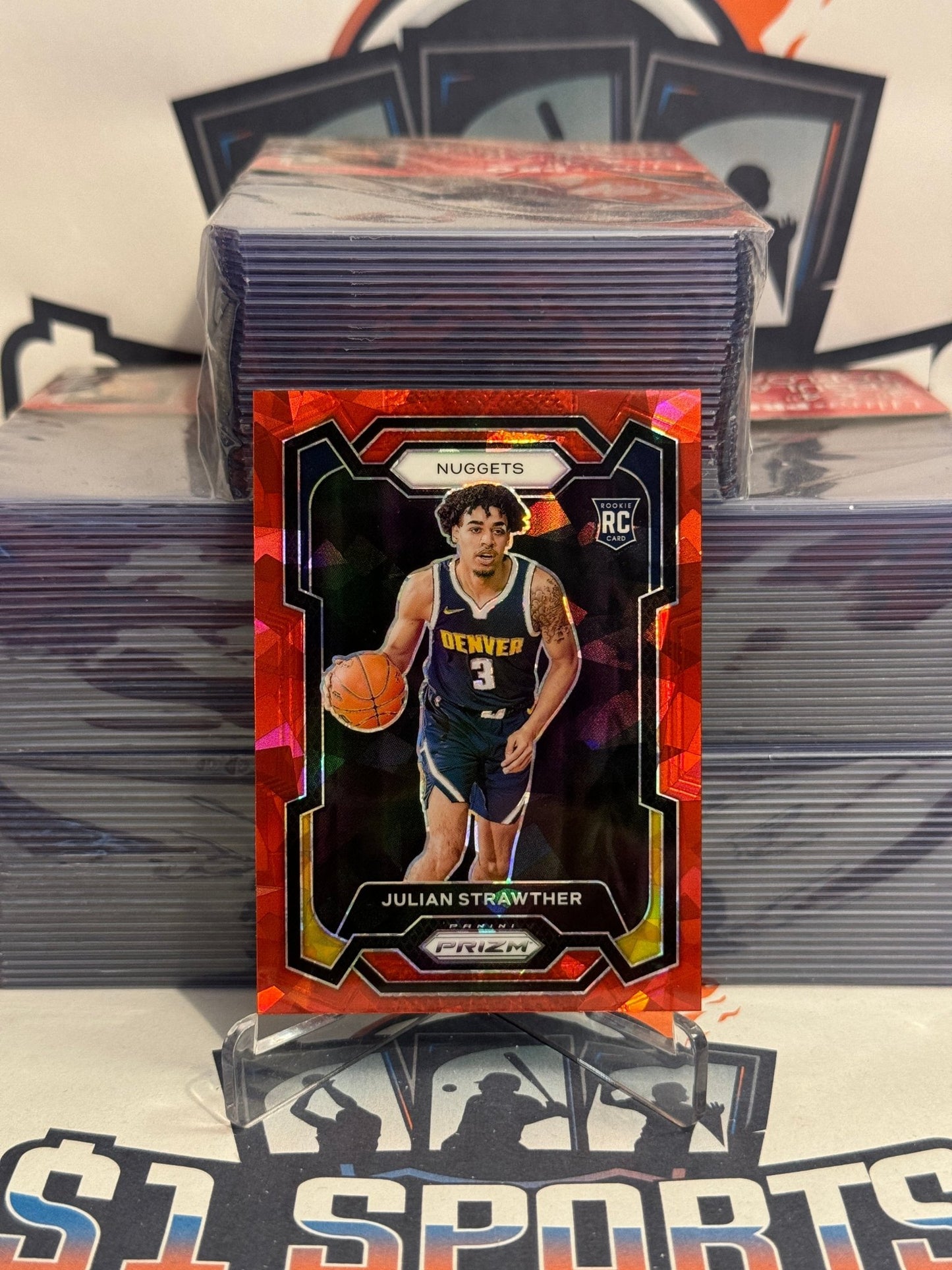 2023 Panini Prizm (Red Ice Prizm) Julian Strawther Rookie #133