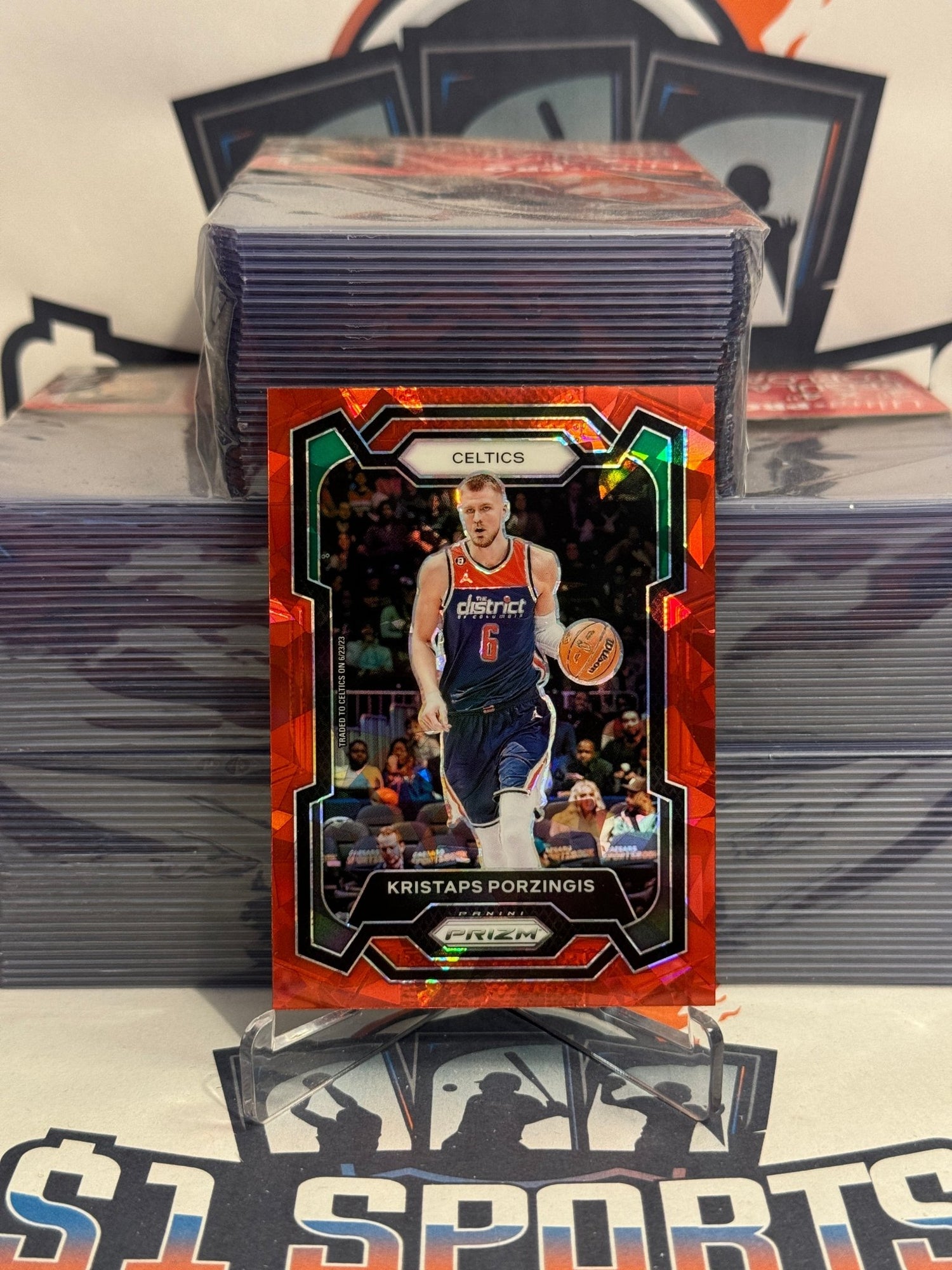 2023 Panini Prizm (Red Ice Prizm) Kristaps Porzingis #8