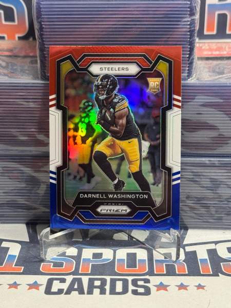 2023 Panini Prizm (Red White Blue Prizm) Darnell Washington Rookie 384