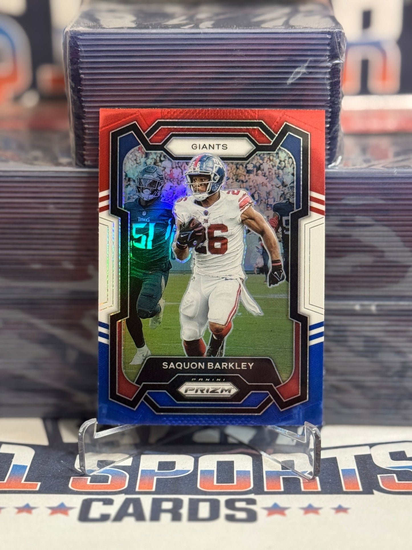 2023 Panini Prizm (Red White Blue Prizm) Saquon Barkley 225