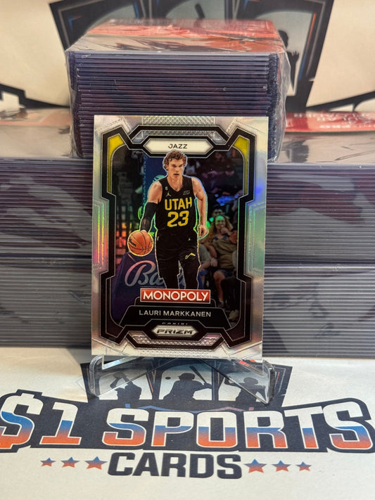 2023 Panini Prizm (Silver Prizm, Monopoly) Lauri Markkanen #85