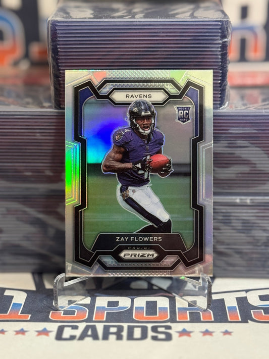 2023 Panini Prizm (Silver Prizm) Zay Flowers Rookie 307