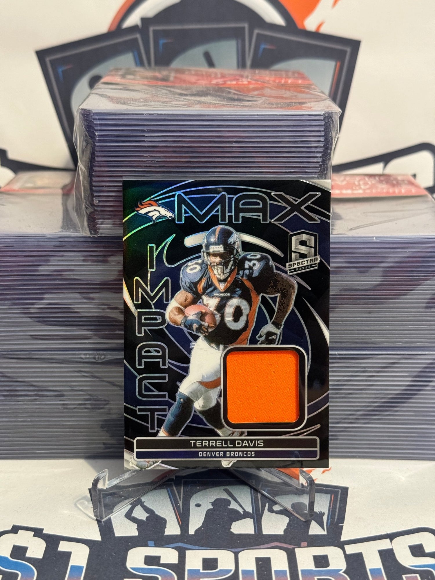 2023 Panini Spectra (Silver Prizm, Maximum Impact 65/99) Terrell Davis #MI-TDA