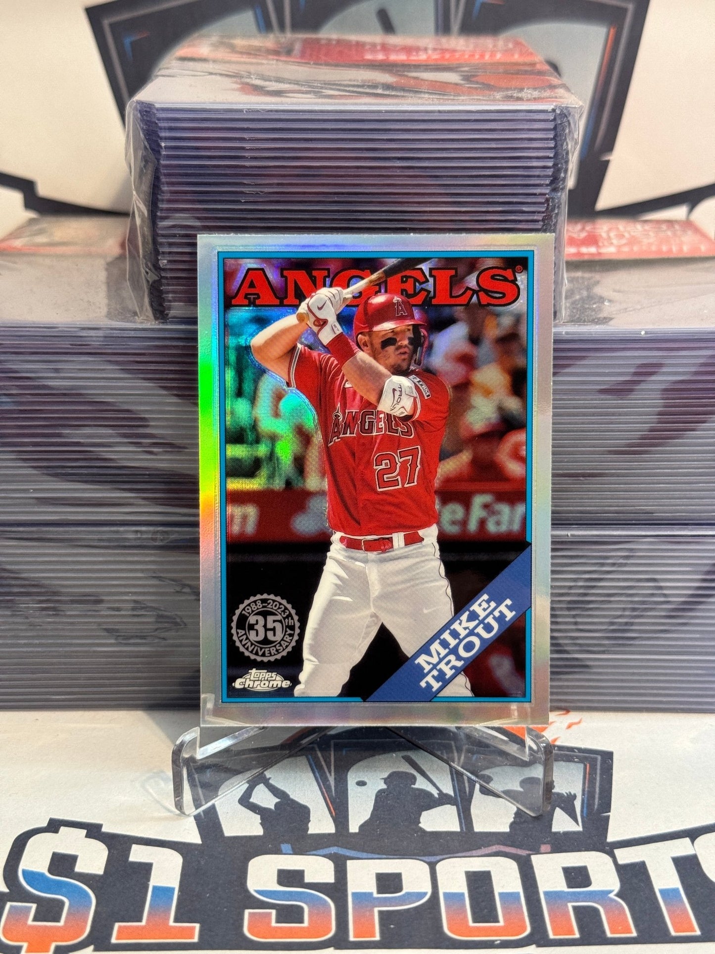 2023 Topps Chrome (1988 Redux) Mike Trout #88CU - 2