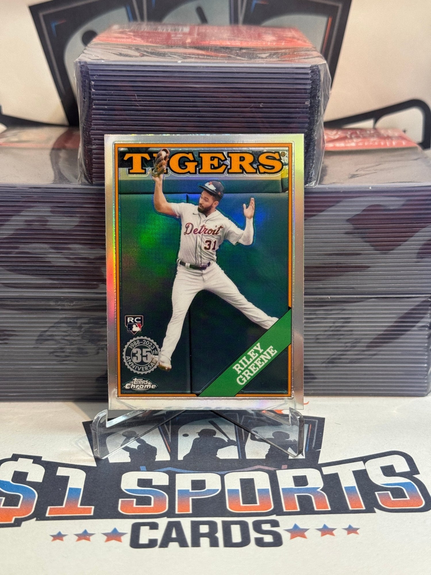 2023 Topps Chrome (1988 Redux) Riley Greene Rookie #88BC - 5