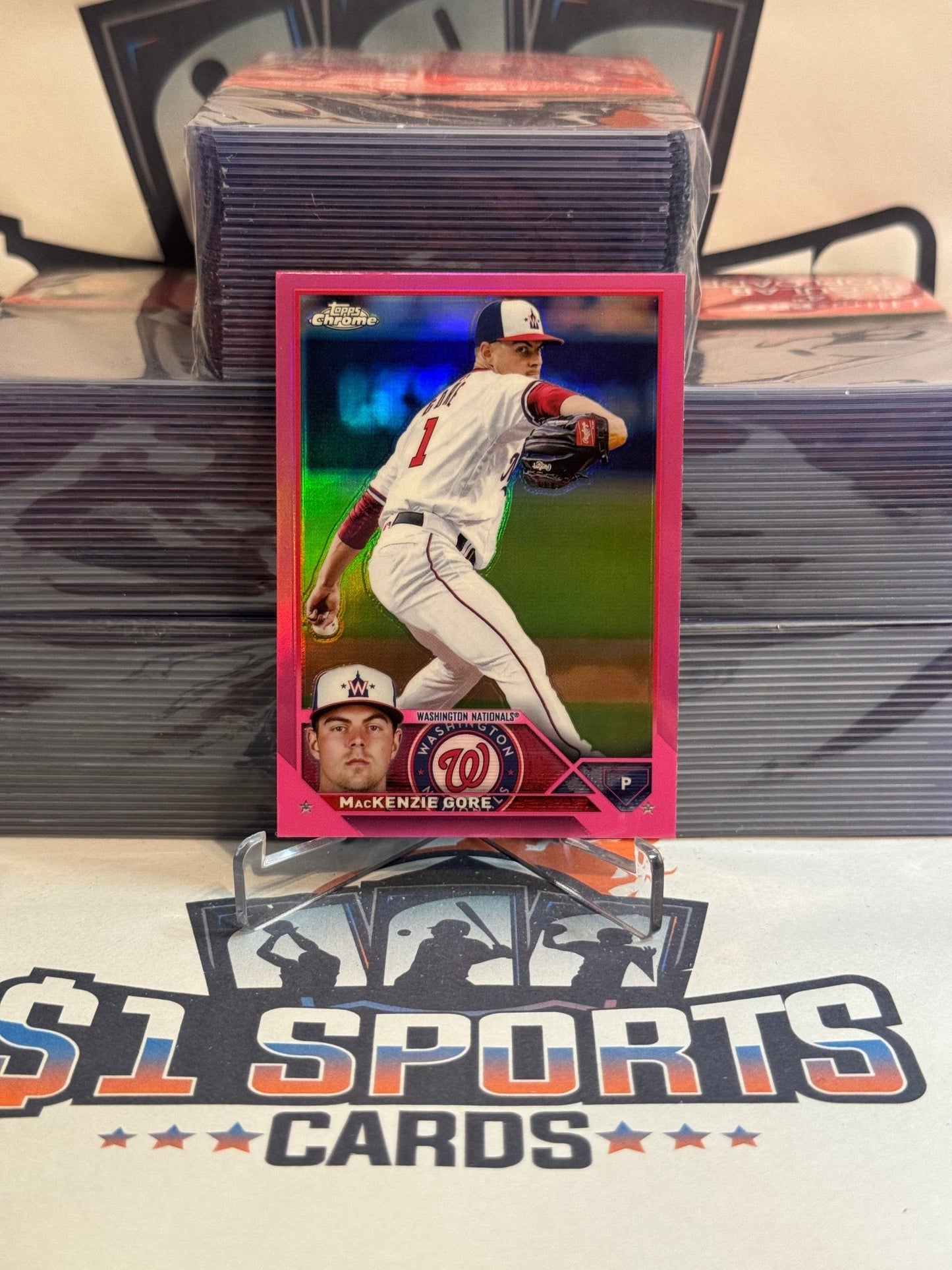 2023 Topps Chrome (Pink Refractor) MacKenzie Gore #216